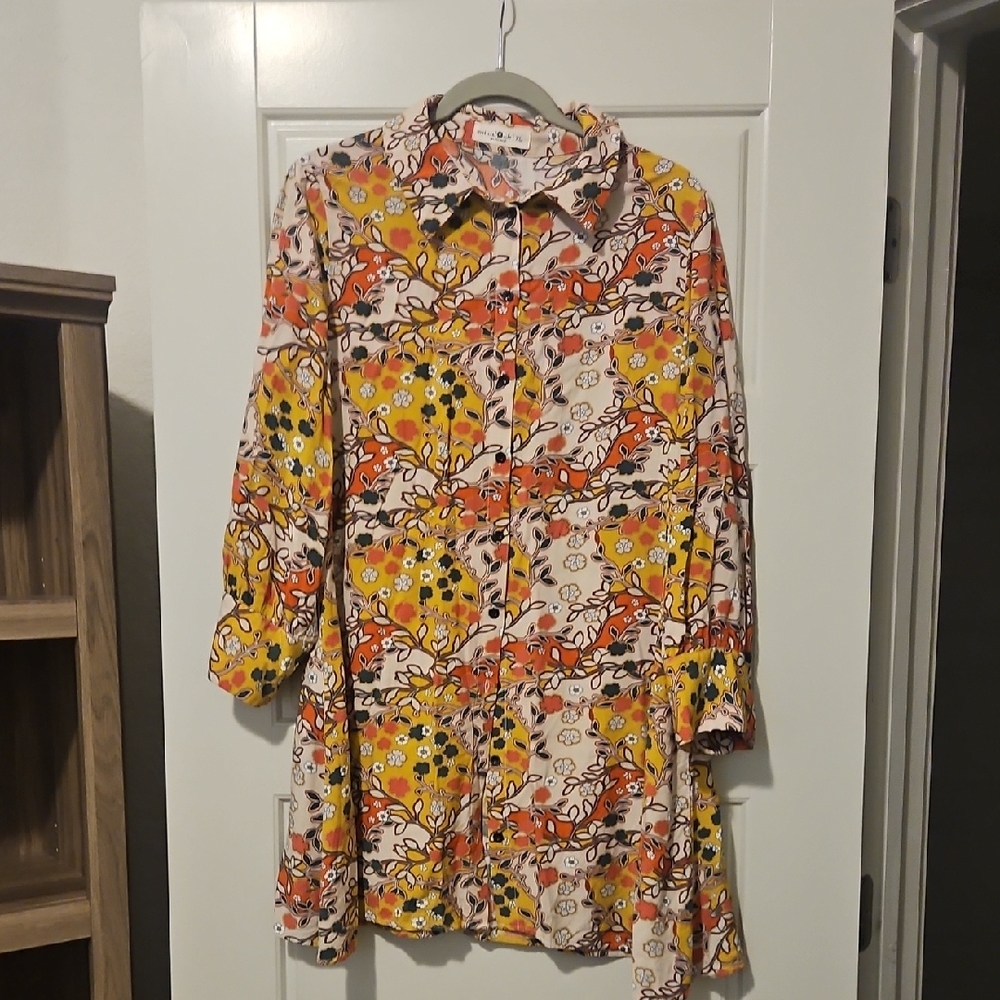 Natural Life Multicolor Floral Shirt